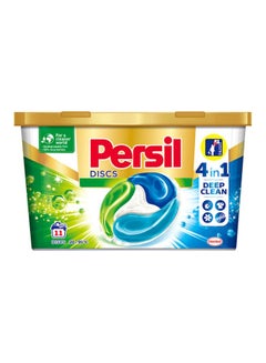 Universal Pre-Dosed Detergent Discs 4 In1 Power Against Strong Stains For Extra Brightness Long-Lasting Freshness And Protection To Fabrics 11 Count 275grams