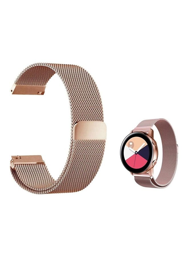 HuHa - Milanese Steel Replacement Band For Ticwatch GTX Watch Pink - Image 1