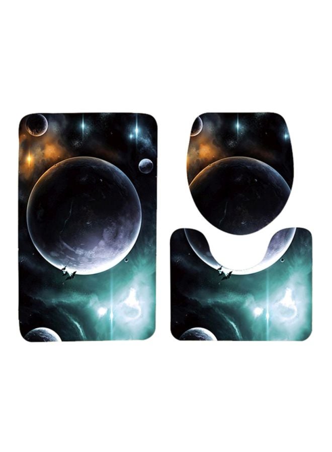 شاربدو طقم بساط حمام مكون من 3 قطع متعدد الألوان 75x45x1سم