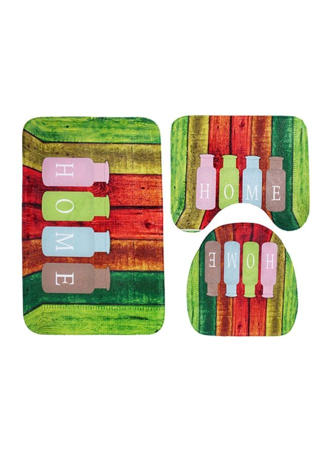 شاربدو طقم سجاجيد حمام مكون من 3 قطع متعدد الألوان 75x45x1, 45x40, 40x40سم