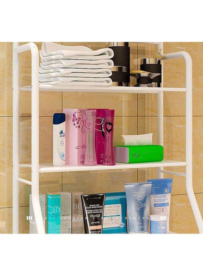 J&J 3-Layer Metal Storage Rack White 68x25x152cm  - Image 3