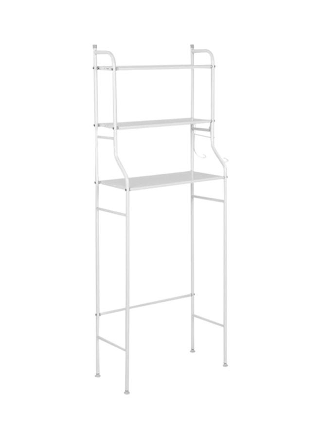 J&J 3-Layer Metal Storage Rack White 68x25x152cm  - Image 1