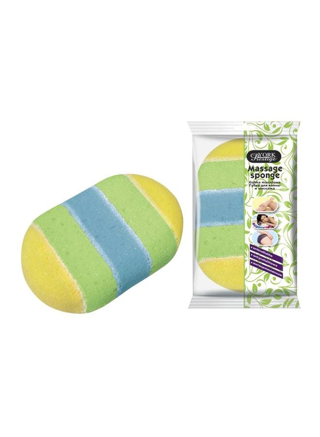 YORK Massage Sponge Green/Blue/Yellow 22x11x7cm - Image 2