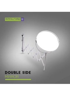 Royalford Extendable Round Mirror Silver 21.5x21x4.5cm  - Image 4