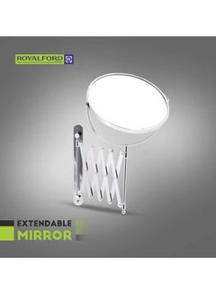 Royalford Extendable Round Mirror Silver 21.5x21x4.5cm  - Image 5