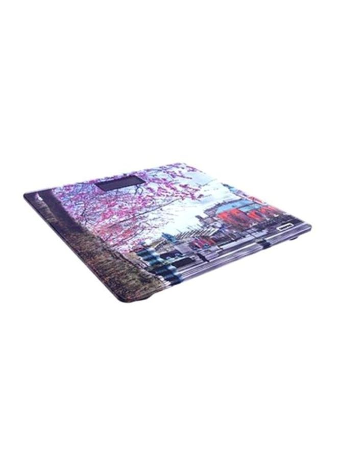 Digital Bathroom Scale Blue/Purple/Brown 150kg