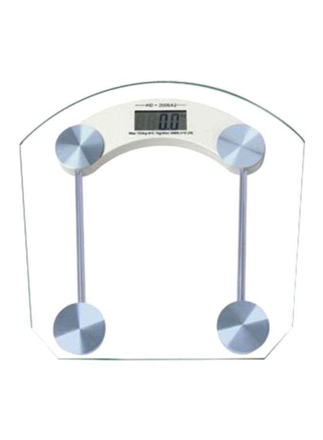 Digital LCD Electronic Glass Weighing Scale White 