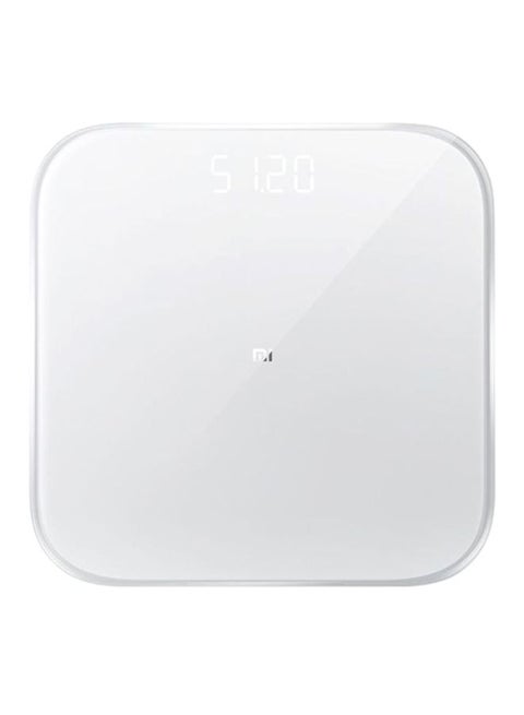 LED Display Smart Weighing Scale White 30.2x3.6x28.4cm