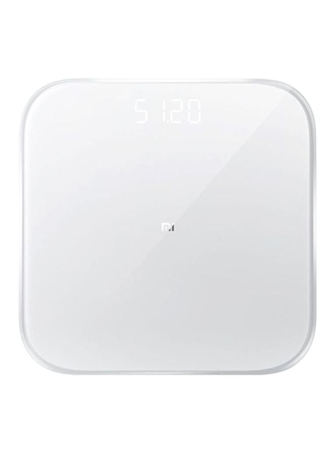LED Display Smart Weighing Scale White 30.2x3.6x28.4cm