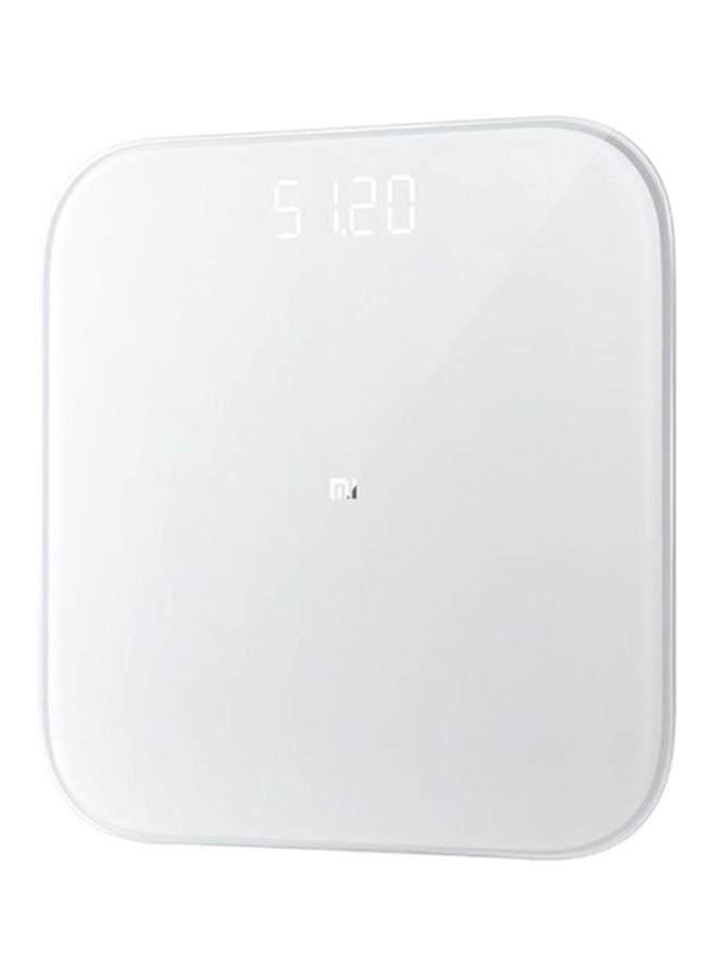 LED Display Smart Weighing Scale White 30.2x3.6x28.4cm