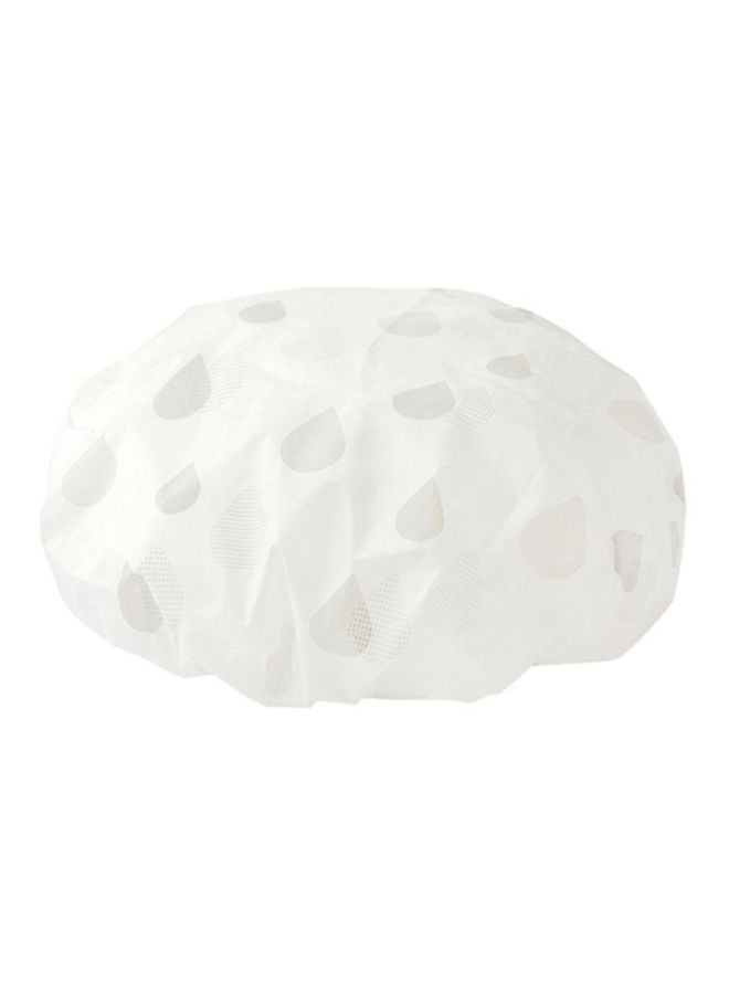 Sharpdo Bathroom Shower Cap Grey/White 28x28cm  - Image 1