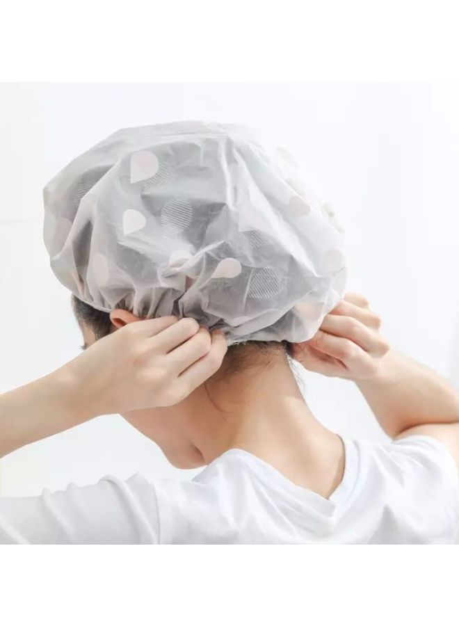 Sharpdo Bathroom Shower Cap Grey/White 28x28cm  - Image 2