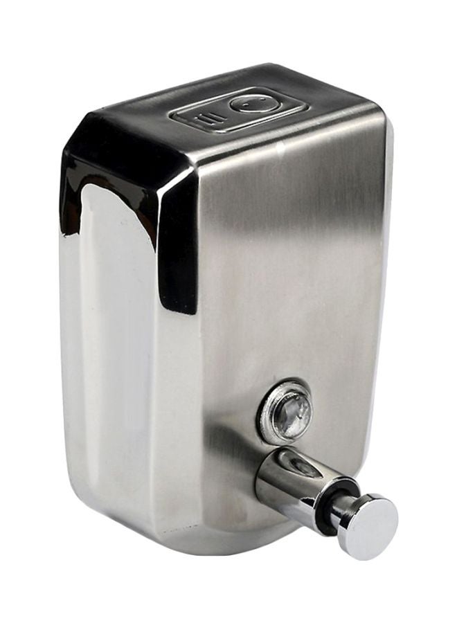 Voberry Stainless Steel Liquid Soap Dispenser Silver 13x6.5cm - Image 1