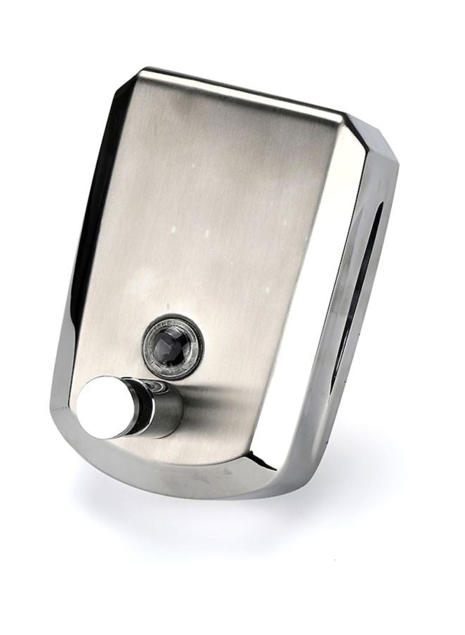 Voberry 800ml Stainless Steel Liquid Soap Dispenser Silver 13x6.5x1cm - Image 3