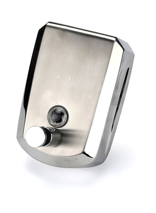 Voberry Stainless Steel Liquid Soap Dispenser Silver 13x6.5cm - Image 3