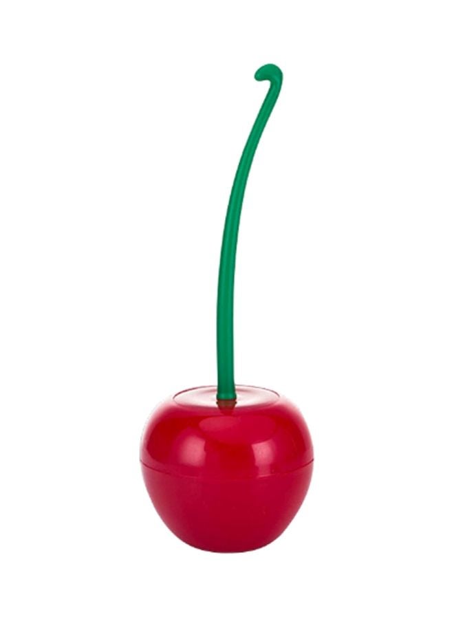 Beauenty - Cherry Shape Toilet Brush With Holder Red/Green 38x13cm - Image 1