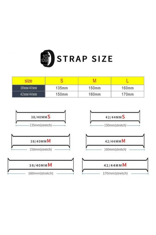 Generic - Braided Solo Silicone Loop Strap Band For Apple Watch 1, 2, 3, 4, 5, 6 38 /40 Red - Image 1