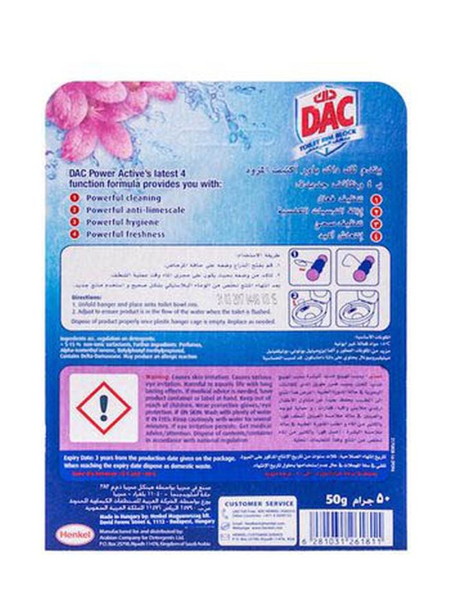 داك كتلة حافة المرحاض الزرقاء النشطة، مياه زرقاء مع نظافة 50% أكثر لمعانًا، رغوة تنظيف وأوساخ إضافية مع زهرة حماية ضد الترسبات الكلسية - Image 2