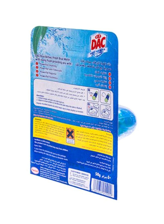 Dac Active Toilet Rim Block Blue Water With Cleaninness With 50% More Shine Extra Freshness Cleaning Foam And Dirt With Anti-Limescale Protection Eucalyptus Blue 50grams  - Image 5