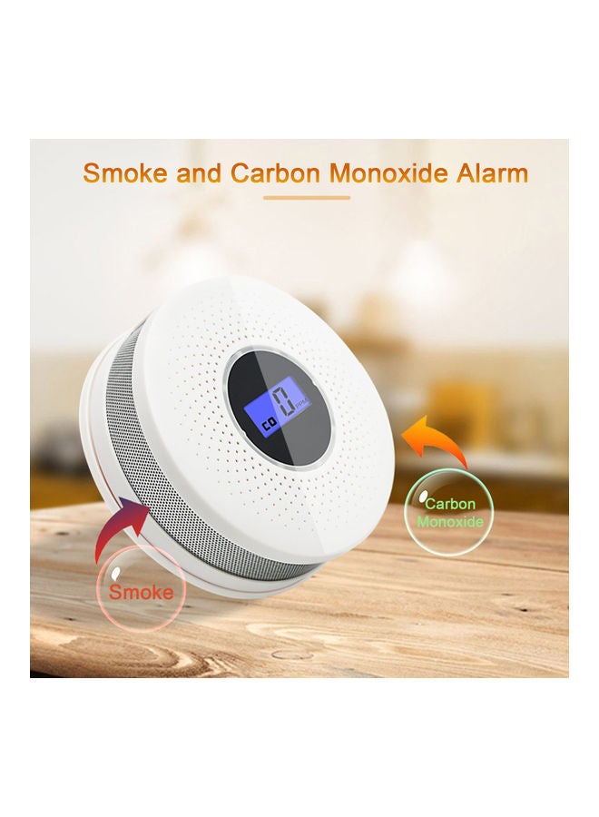 Generic - Carbon Dioxide Detector and Alarm with PPM Temperature Humidity White - Image 1