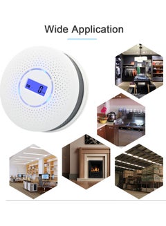 Generic Carbon Dioxide Detector and Alarm with PPM Temperature Humidity White  - Image 4
