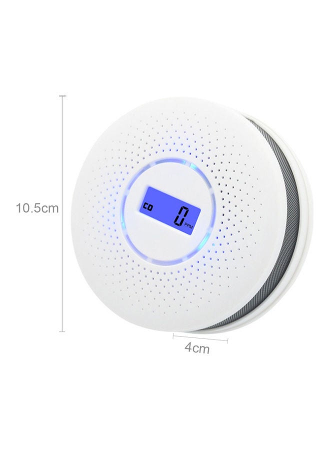 Generic - Carbon Dioxide Detector and Alarm with PPM Temperature Humidity White - Image 1