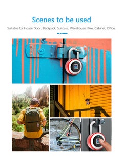 Generic Smart Bluetooth Fingerprint Padlock Red  - Image 3