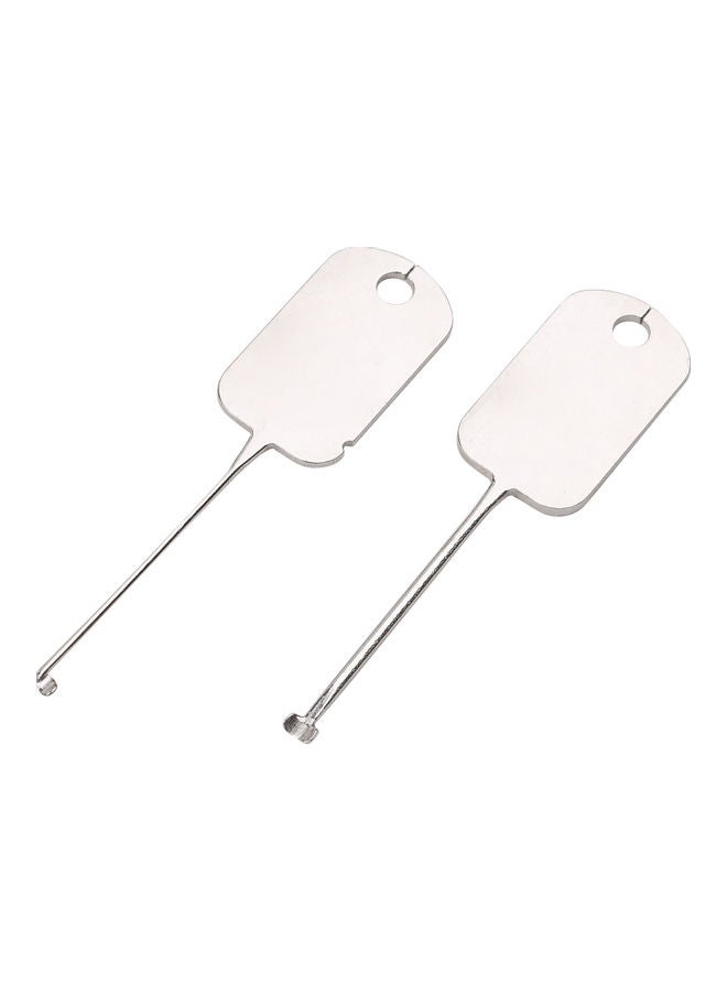 2- Piece Lock Picking Tool Kit Silver - Image 4