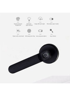 Generic Intelligent Electric Fingerprint Handle Door Lock Black  - Image 3