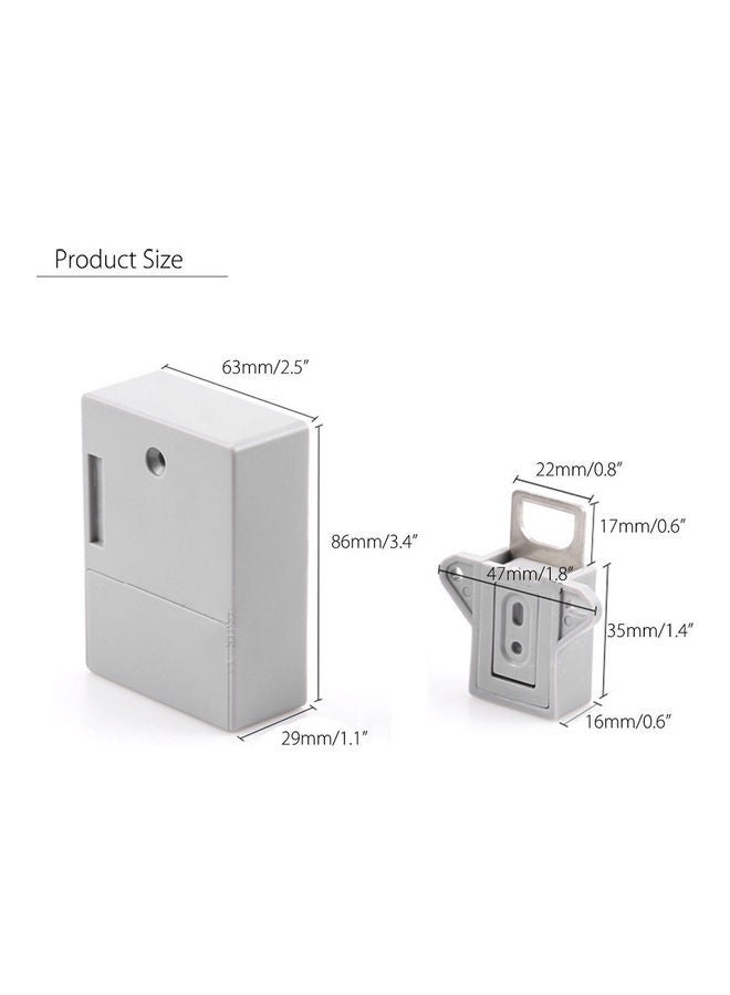 Generic Digital RIFD IC Card Drawer Sensor Lock White  - Image 2