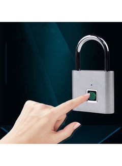 Generic Smart Bluetooth Fingerprint Padlock Silver  - Image 3