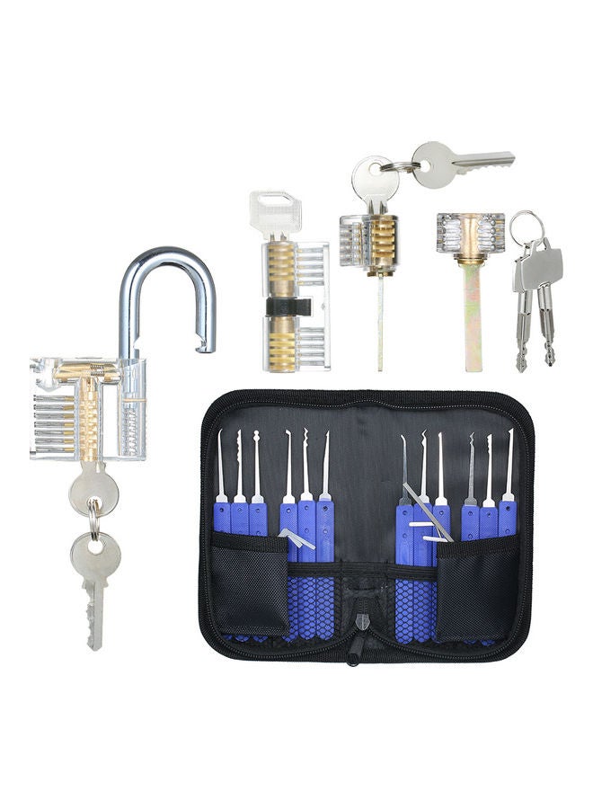 17- Piece Lock Picking Tool Kit Multicolour  - Image 2