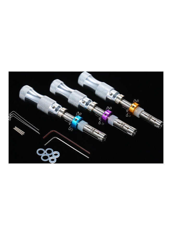 3- Piece Tubular Lock Pick Set with Transparent Lock Multicolour - Image 2