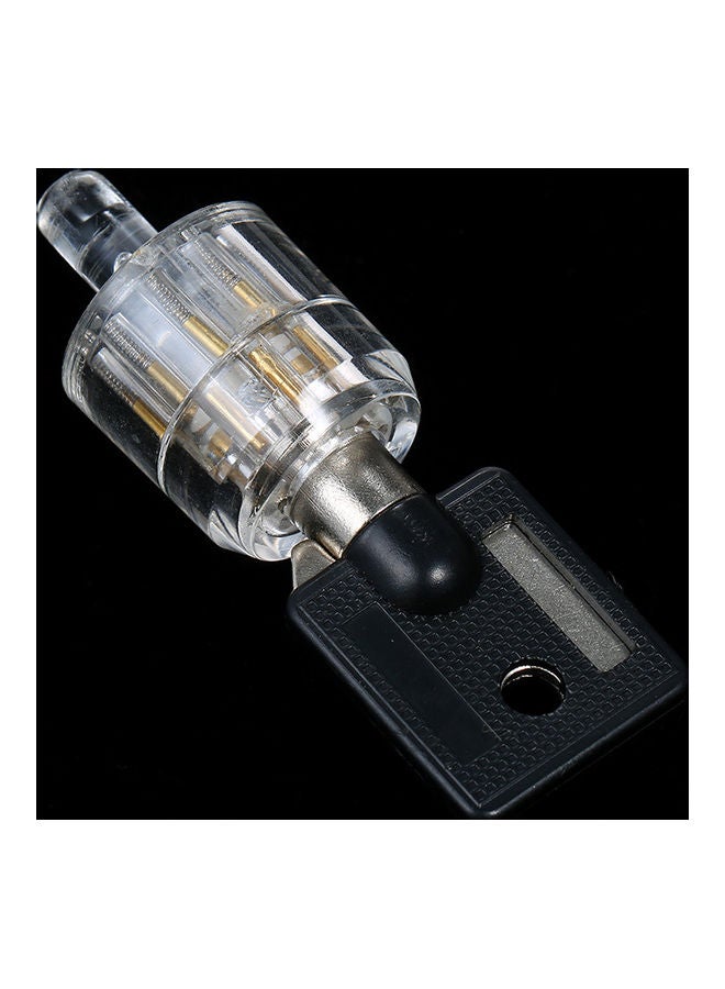 3- Piece Tubular Lock Pick Set with Transparent Lock Multicolour - Image 4