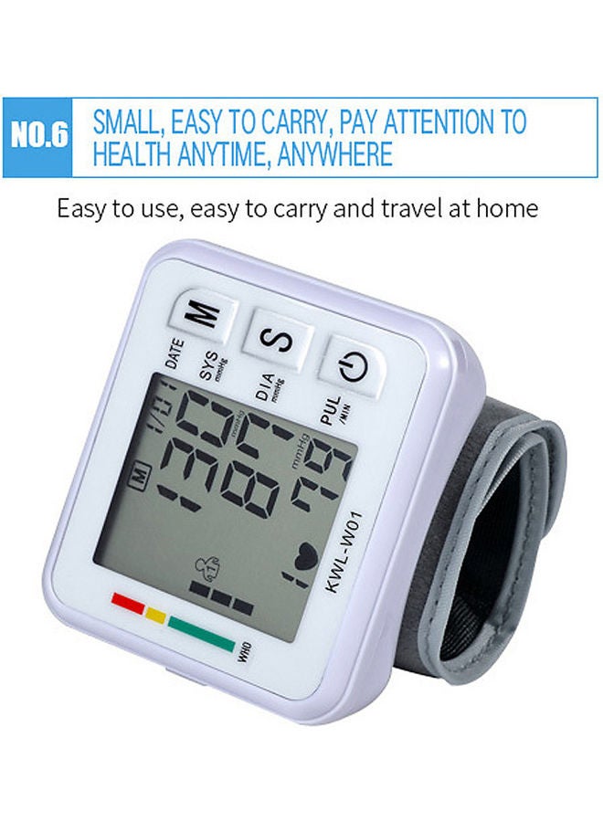 Generic - Portable Blood Pressure Monitor Sphygmomanometer Wrist Band with Automatic Digital LCD Display - Image 1