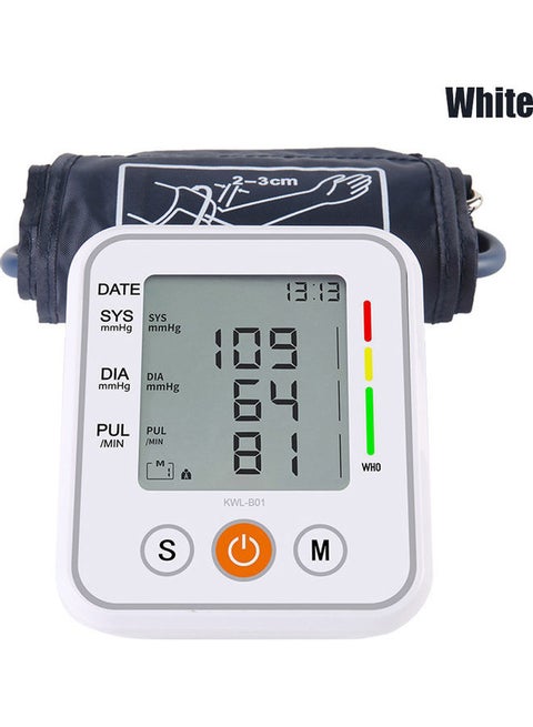 Portable Blood Pressure Monitor Sphygmomanometer Arm Band with Automatic Digital LCD Display