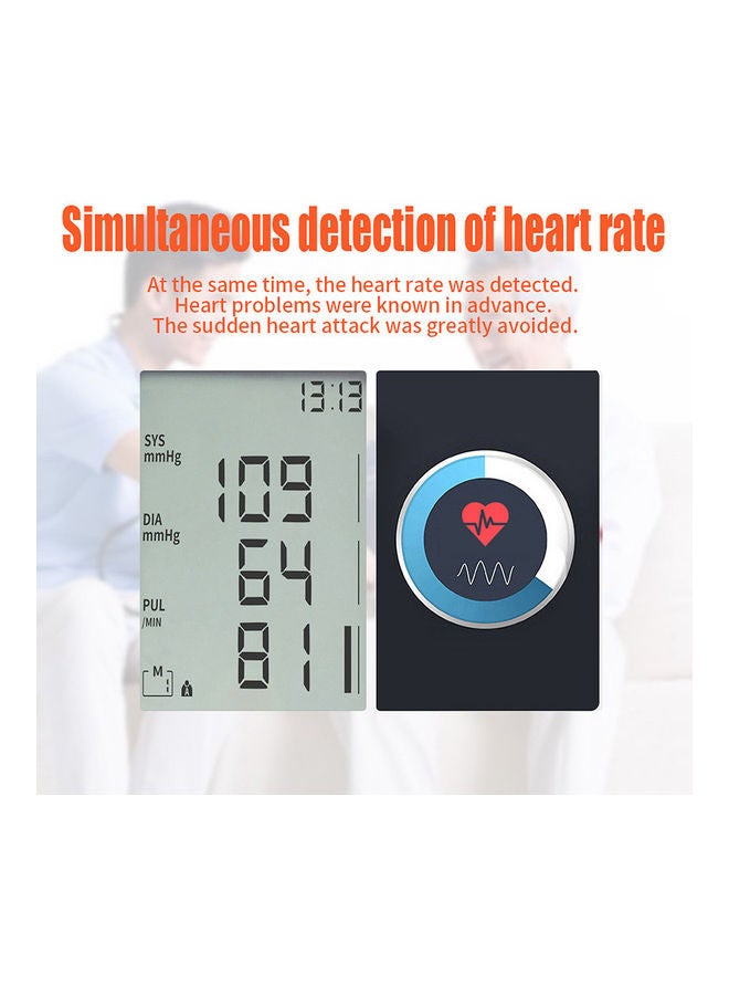 Portable Blood Pressure Monitor Sphygmomanometer Arm Band with Automatic Digital LCD Display