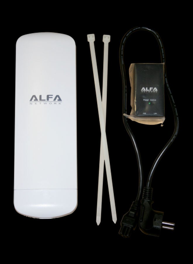 آلفا راوتر N5 خارجي طويل المدى مقاوم للعوامل الجوية/AP/CPE أبيض - Image 2