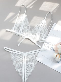 Secret Bra And T-Back Set White