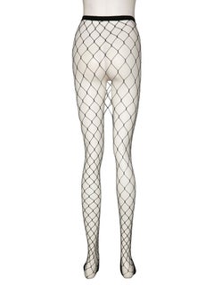 Generic Hollow Out Skinny Fancy Stockings Black  - Image 1