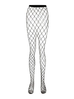 Generic Hollow Out Skinny Fancy Stockings Black  - Image 3