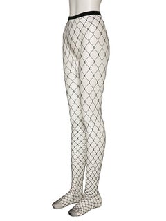Generic Hollow Out Skinny Fancy Stockings Black  - Image 4