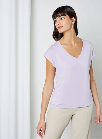 VERO MODA V-Neck Top Pastel Lilac