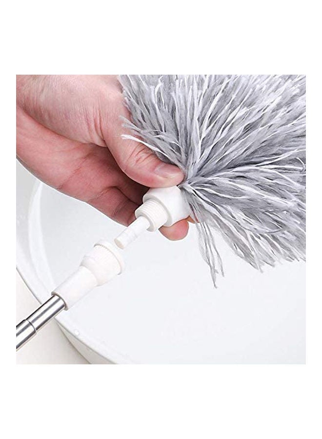 AIWANTO Microfiber Duster with Extension Pole Grey/Silver/White - Image 3
