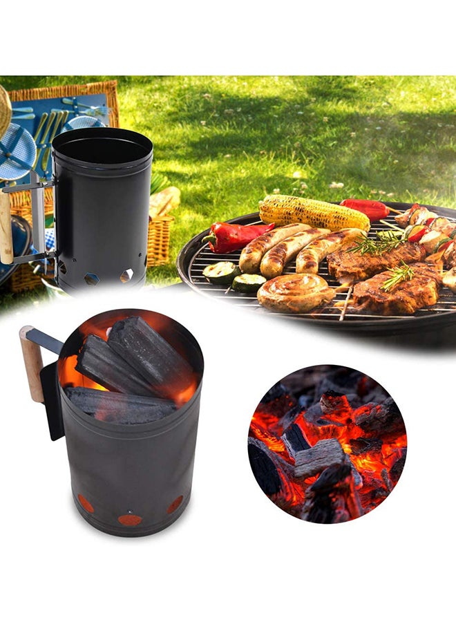 Generic Chimney Grill BBQ Charcoal Starter Black  - Image 4