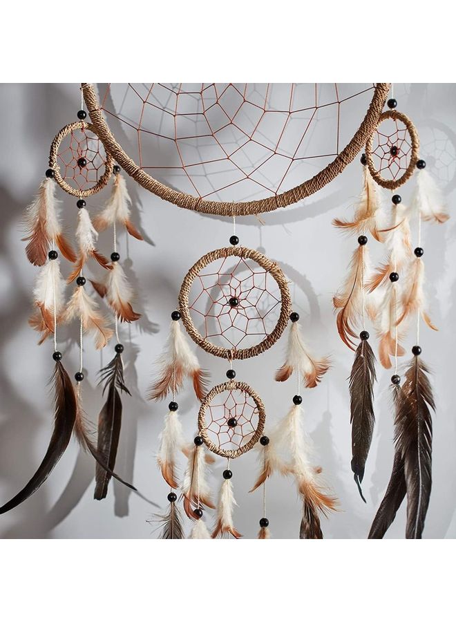 XiuWoo Handmade Natural Feather Dream Catcher Multicolour  - Image 5