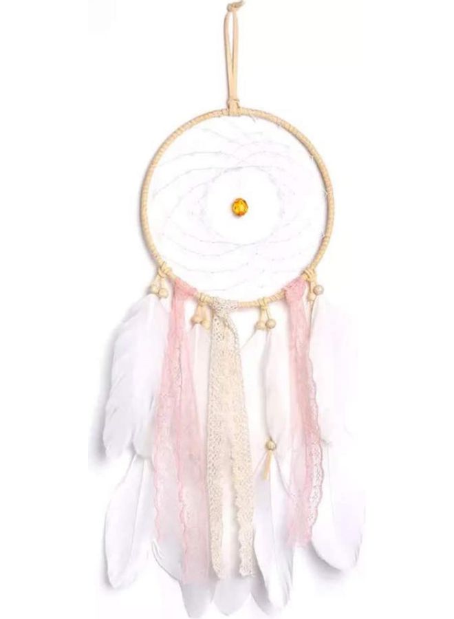 XiuWoo Decorative Handmade Feather Lace Dream Catcher Multicolour  - Image 1
