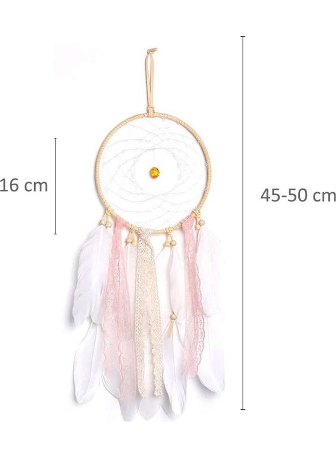 XiuWoo Decorative Handmade Feather Lace Dream Catcher Multicolour  - Image 2