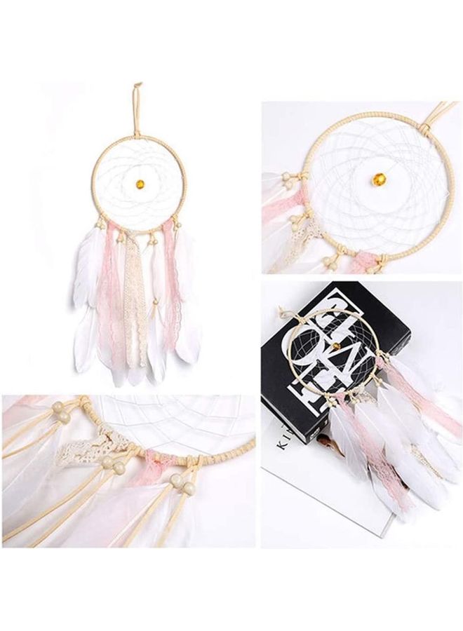 XiuWoo Decorative Handmade Feather Lace Dream Catcher Multicolour  - Image 3
