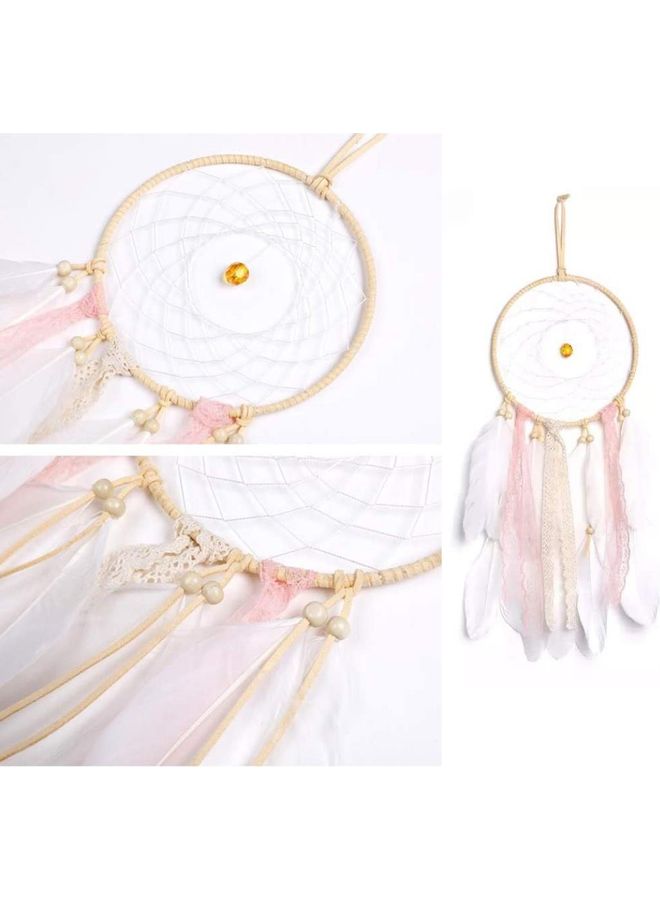 XiuWoo Decorative Handmade Feather Lace Dream Catcher Multicolour  - Image 4